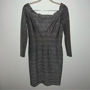 Carmen Marc Valvo Women's Metallic Bandage Off-The-Shoulder Dress‎